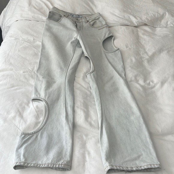 OFF WHITE cut out jeans - Picture 1 of 4